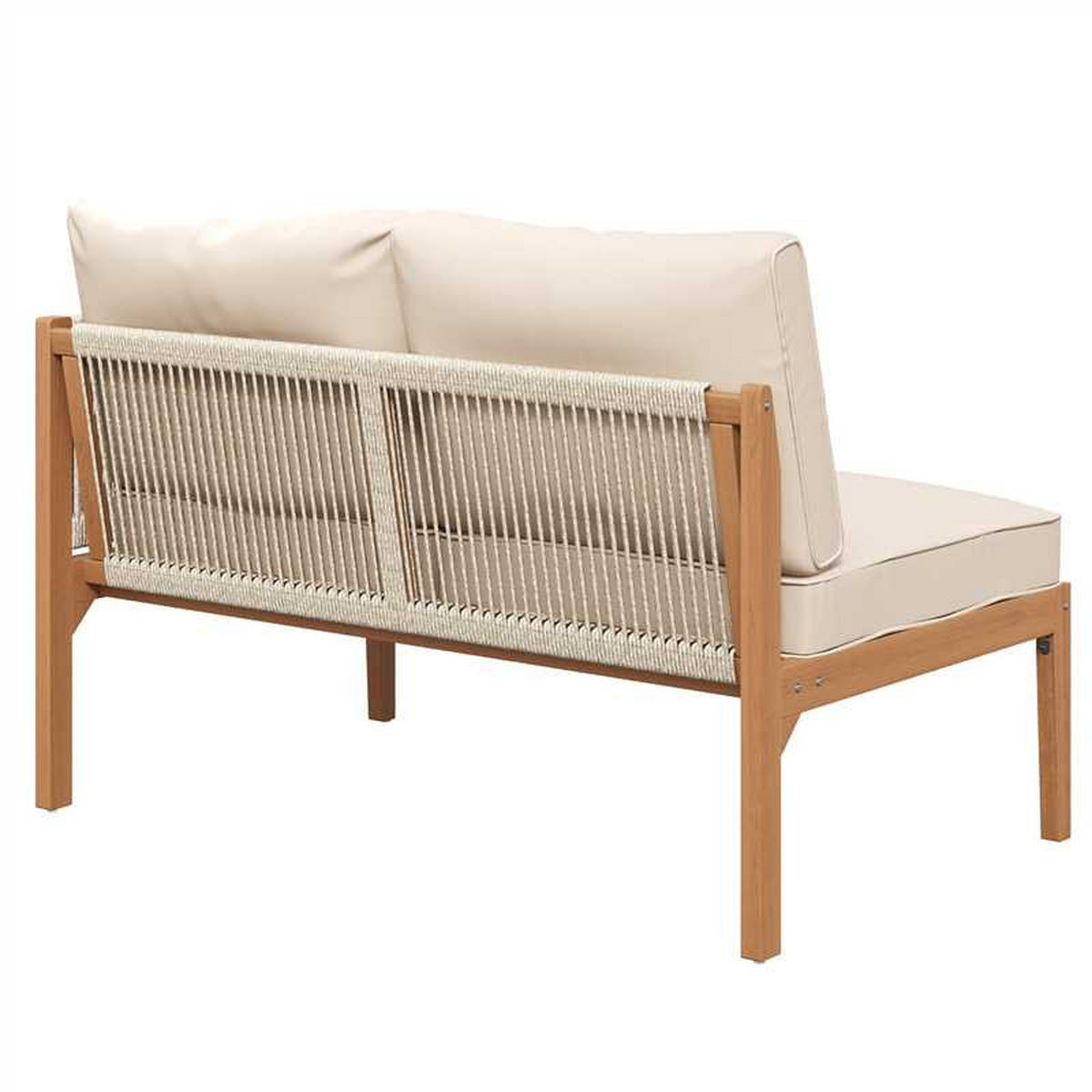 GARTENSET, 7-8 Personen, Abnehmbarer Bezug, Beige - Beige, Textil - FLIEKS