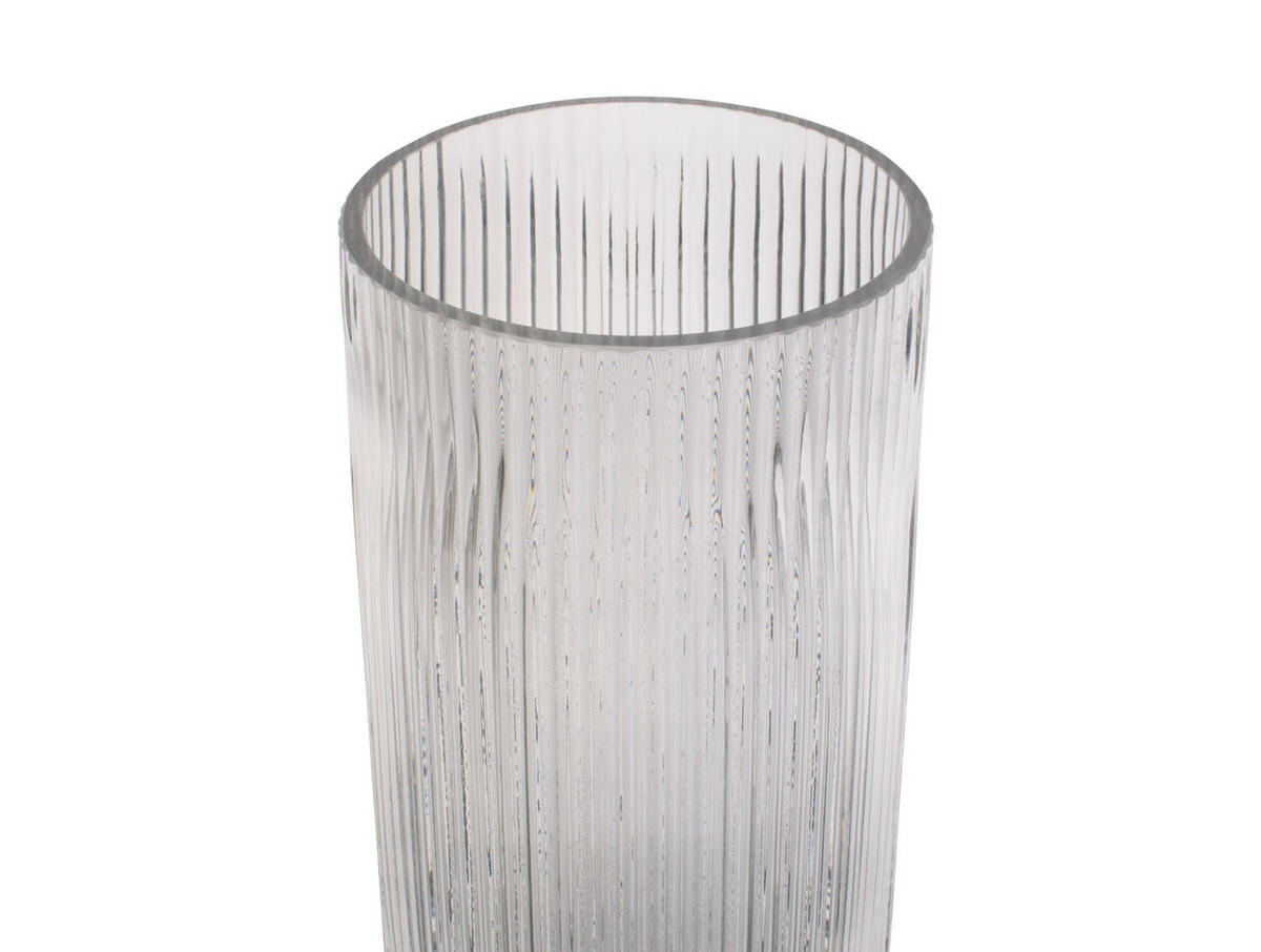 VASE Allure Straight 12/12/30 cm - Grau, Glas (12/30cm) - Present Time