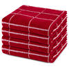 HANDTUCH Sensual Skin Karo 4er-Set - Rot, Textil (50/100cm) - Ross