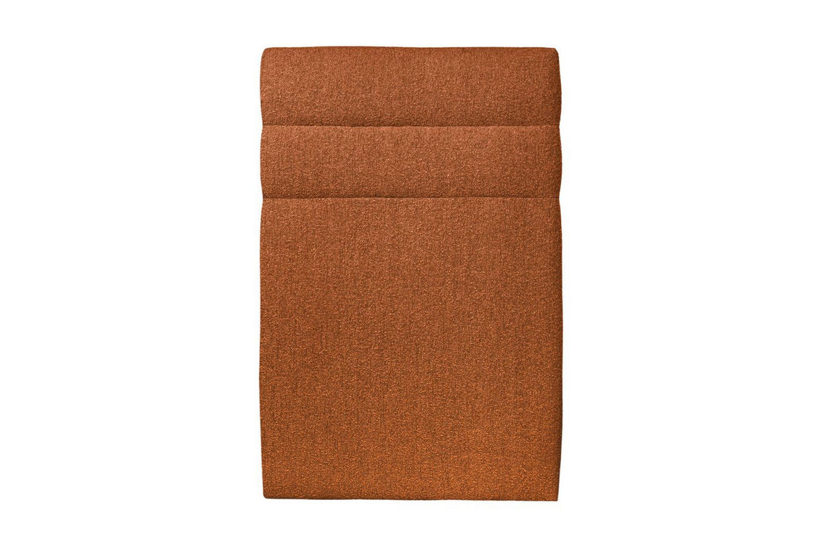 KOPFTEIL Modell Linien – Terrakotta-Bouclé-Stoff 90 cm - Beige/Terracotta, Holz (90/120/10cm) - Sommeil de Plomb