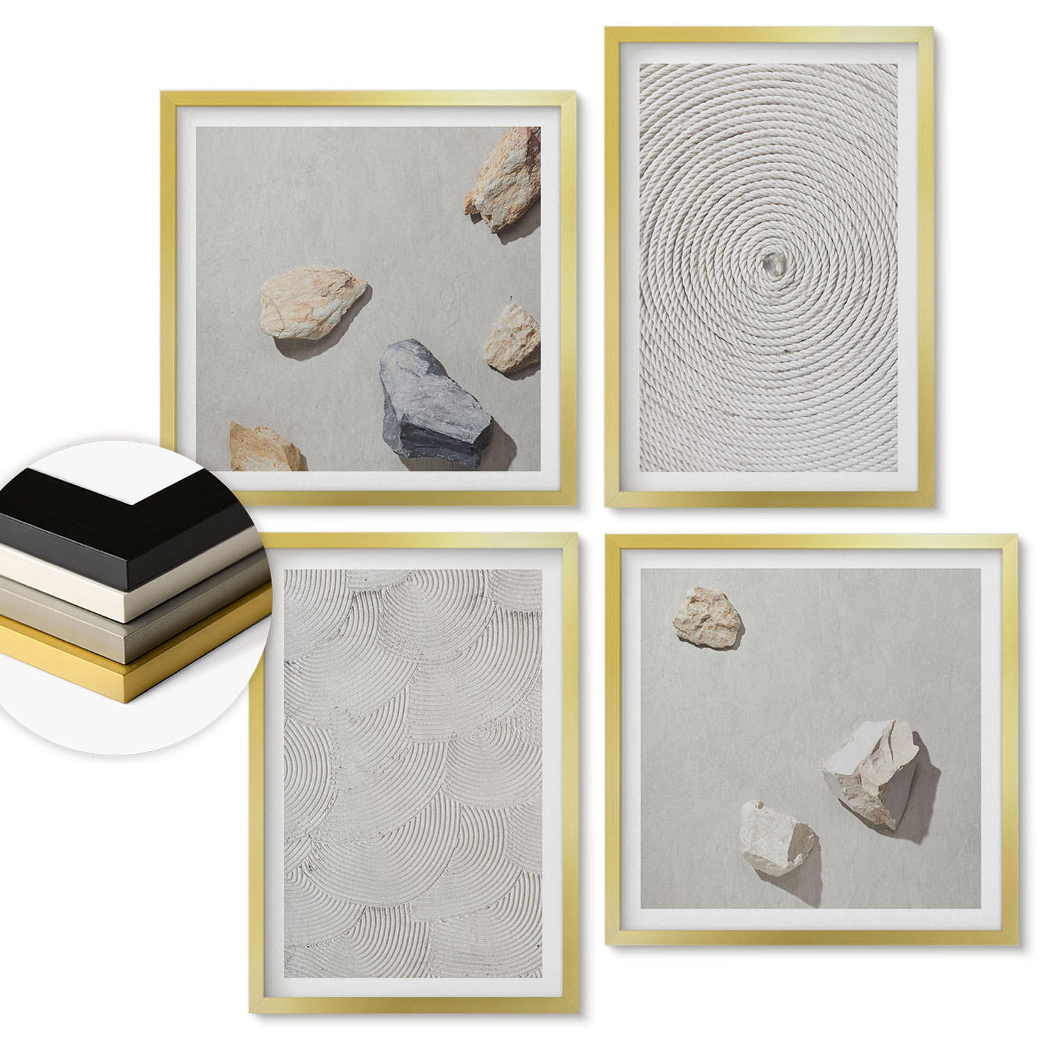 ArtPrintCave Wandbilder Gold 50x50 cm