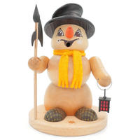 RAUCHFIGUR Schneemann Natur Nachtwächter 19 cm - Multicolor, Holz (15/19/0.1cm)