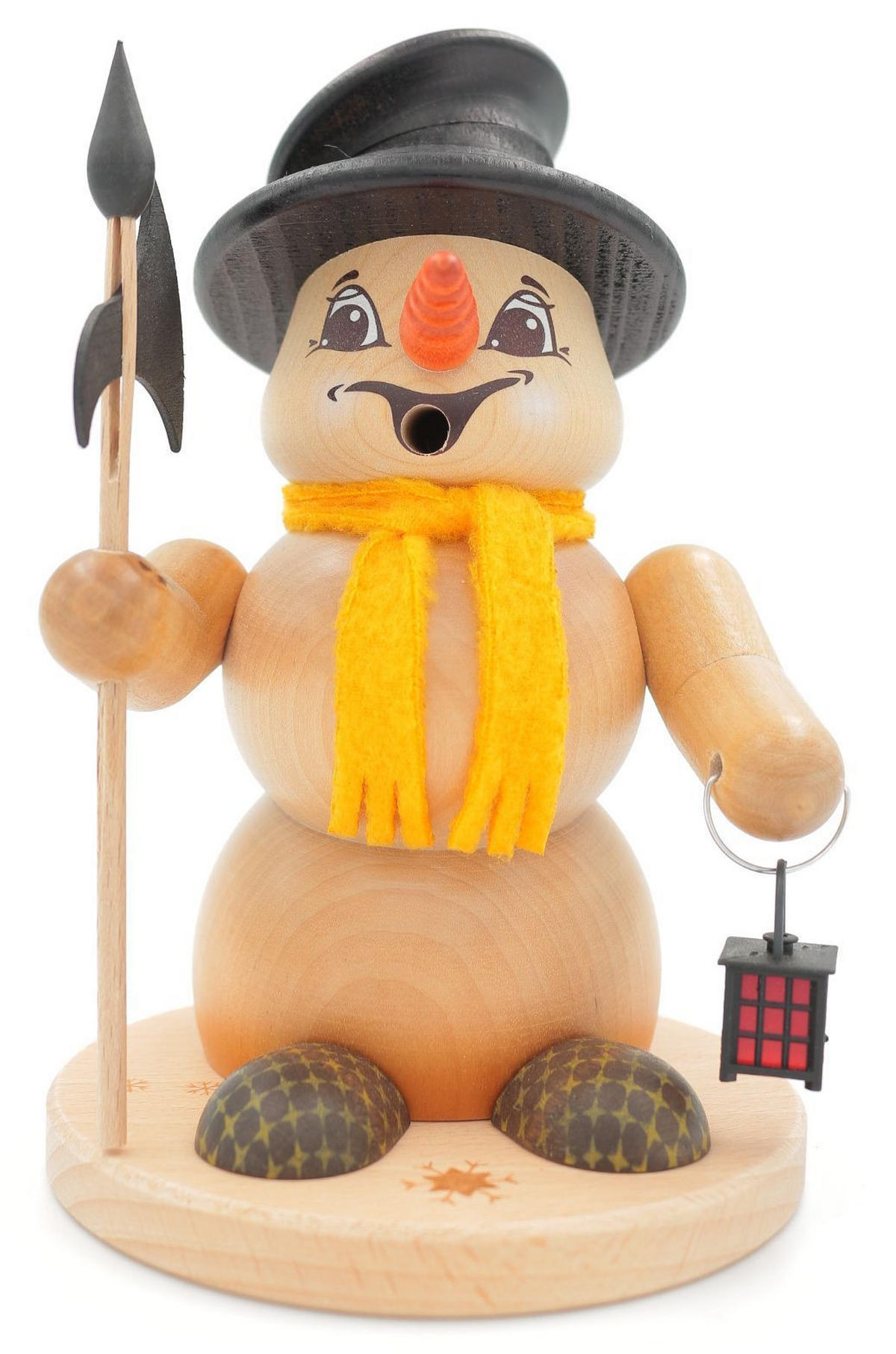RAUCHFIGUR Schneemann Natur Nachtwächter 19 cm - Multicolor, Holz (15/19/0.1cm)