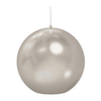 KUGELKERZEN Perle Ø 6 cm, 16 Stück - Silberfarben, Paraffin (6/6/6cm) - Wiedemann Kerzen