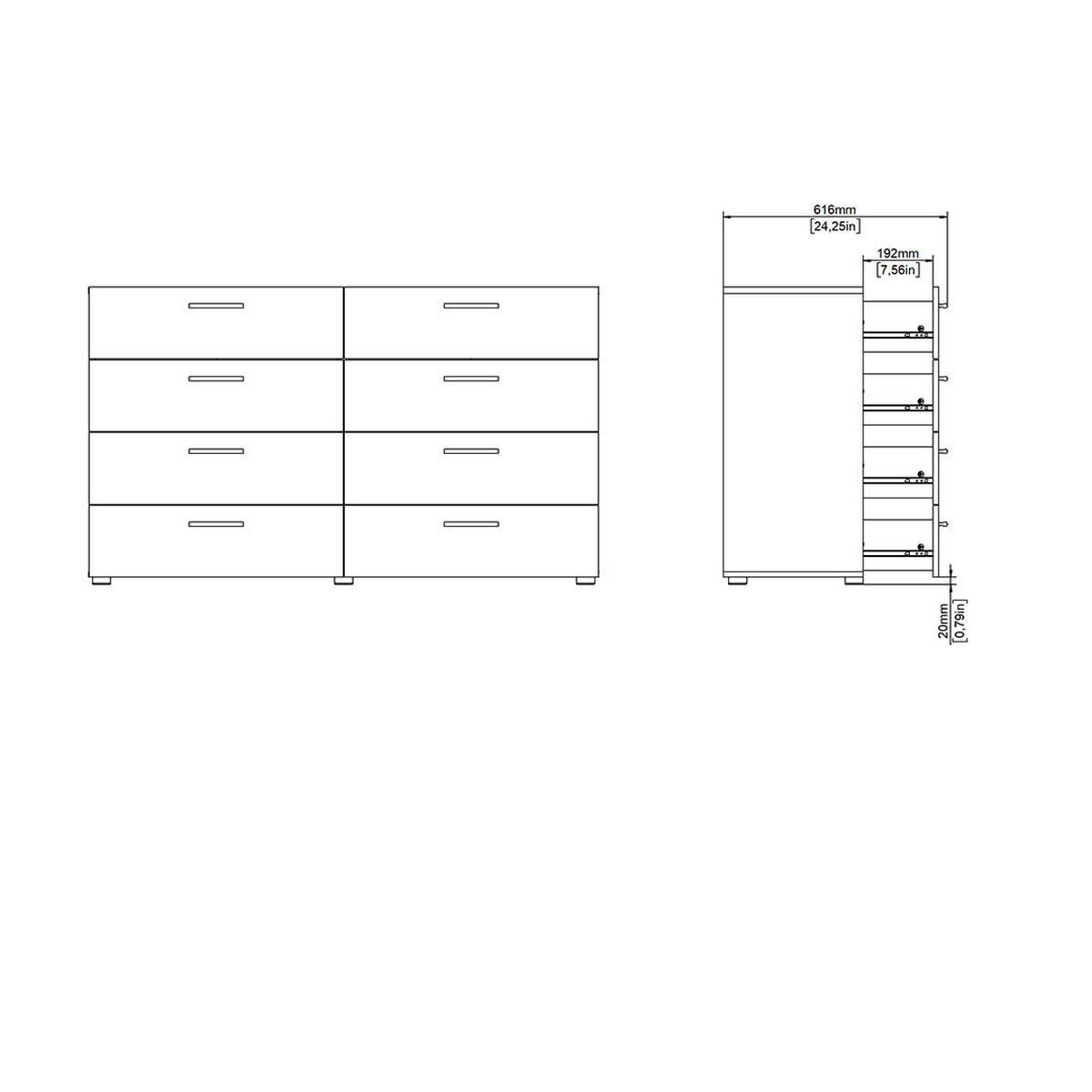 KOMMODE, Pepe, Eiche, Holzwerkstoff, 140 x 40 x 82 cm - Eichefarben, Holzwerkstoff (140/82/40cm) - ebuy24