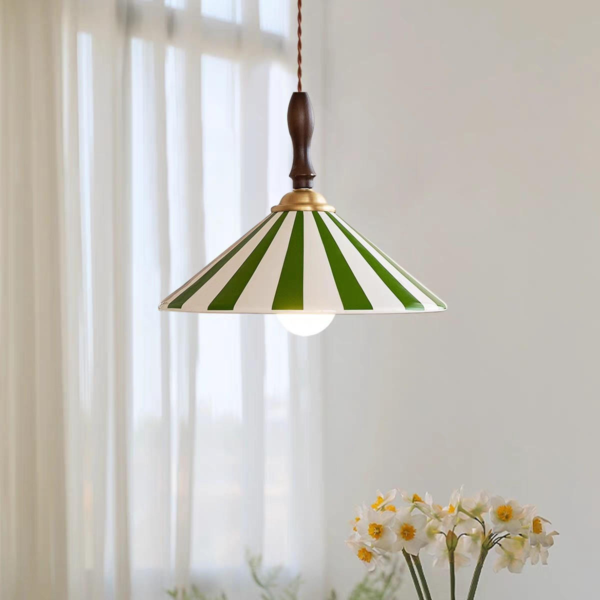 LED-HÄNGELEUCHTE 12W Grün 30/30/20-150 cm - Grün, Metall (30/30/20cm) - Authentics