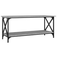 COUCHTISCH Grau Sonoma 100x45x45 cm Holzwerkstoff und Eisen - Grau, Holzwerkstoff (100/45/45cm) - furnicato