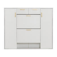 SCHUHSCHRANK White 120/24/107 cm - Weiß, Holzwerkstoff (120/107/24cm) - PANGIVO