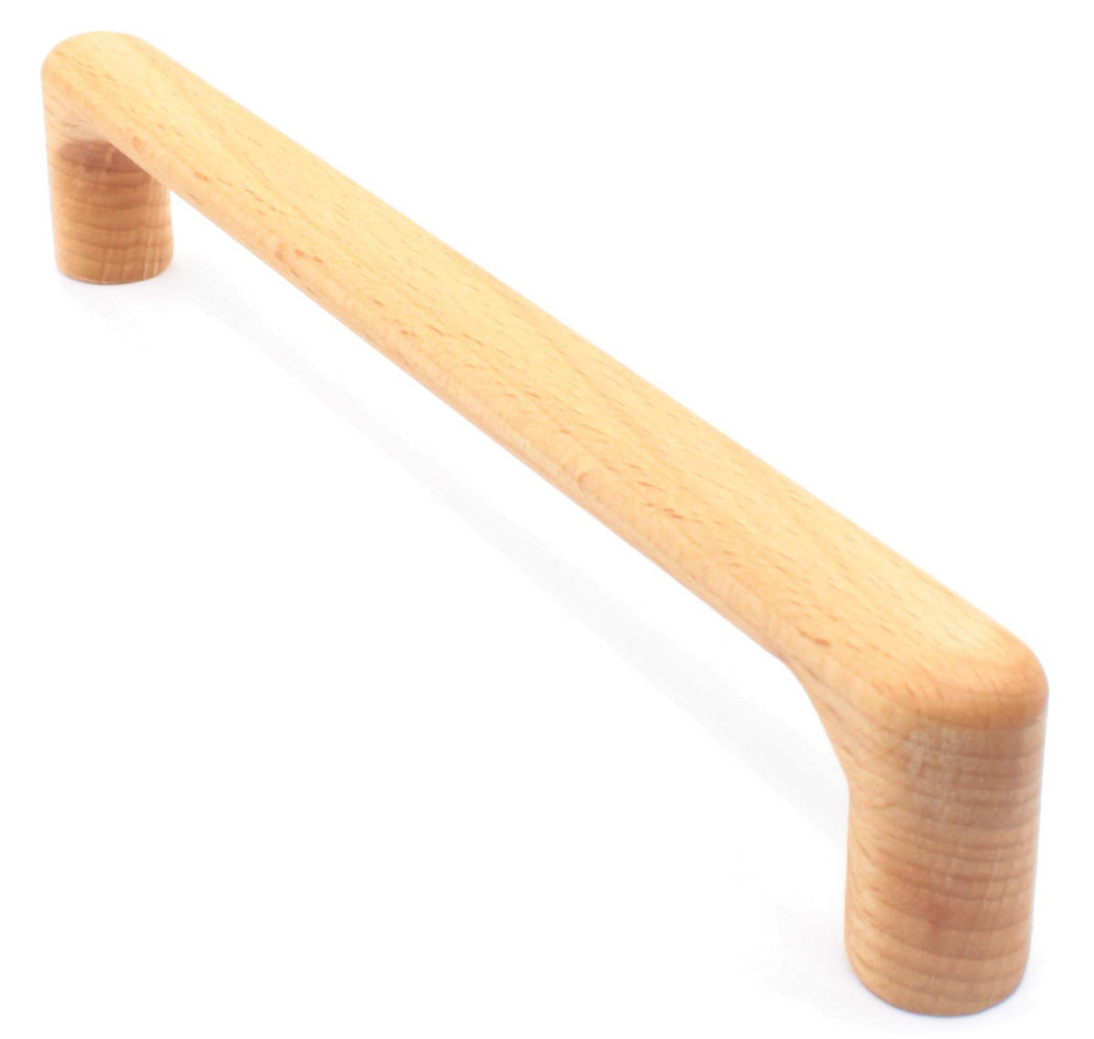 MÖBELGRIFF BA 160mm, Holzgriff Möbel, Küchengriff Buche massiv - Braun, Holz (1.4/2.8/17.4cm)