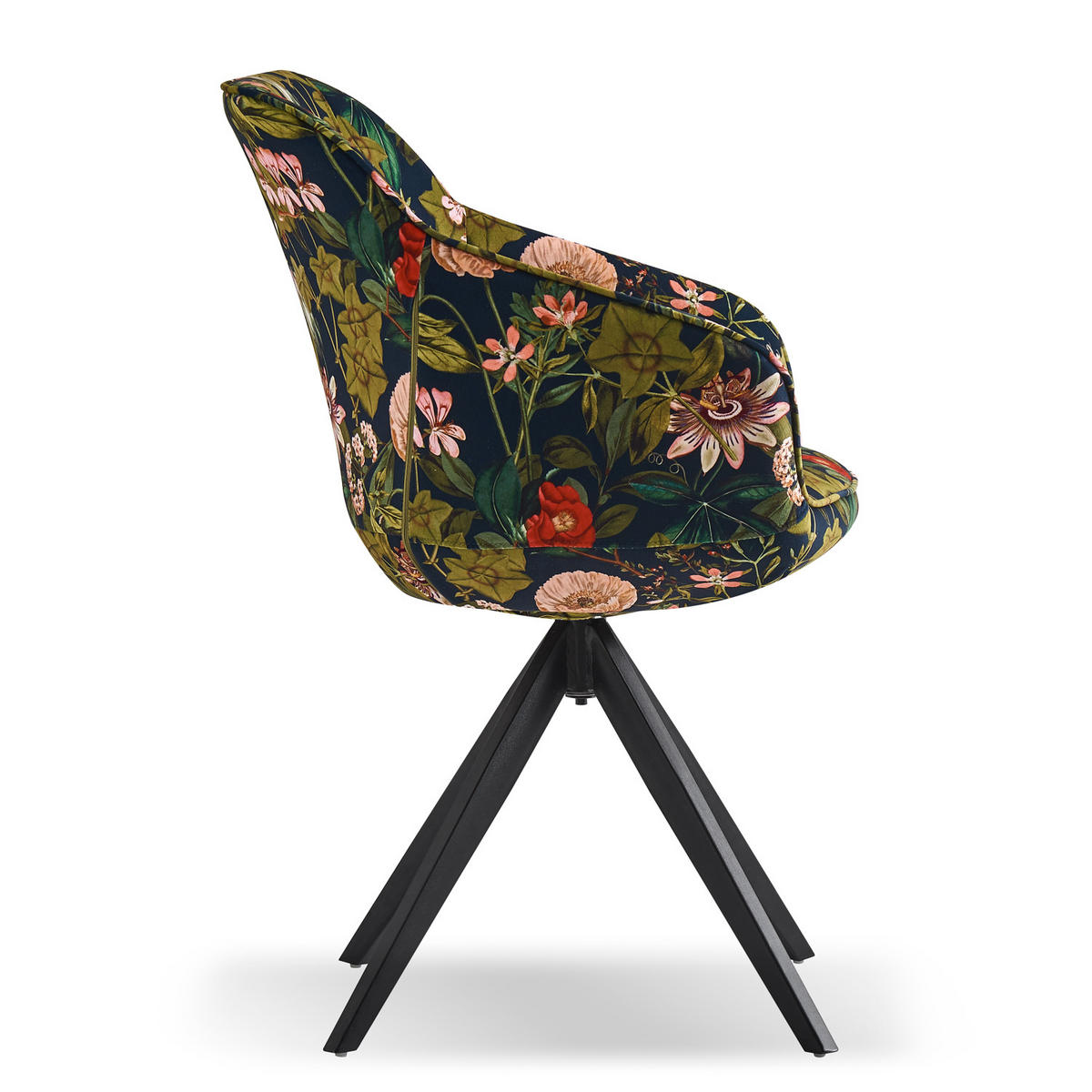 ARMLEHNSTUHL PANDORA Petrol - Petrol, Textil/Metall (57/82/62cm) - B&D Home