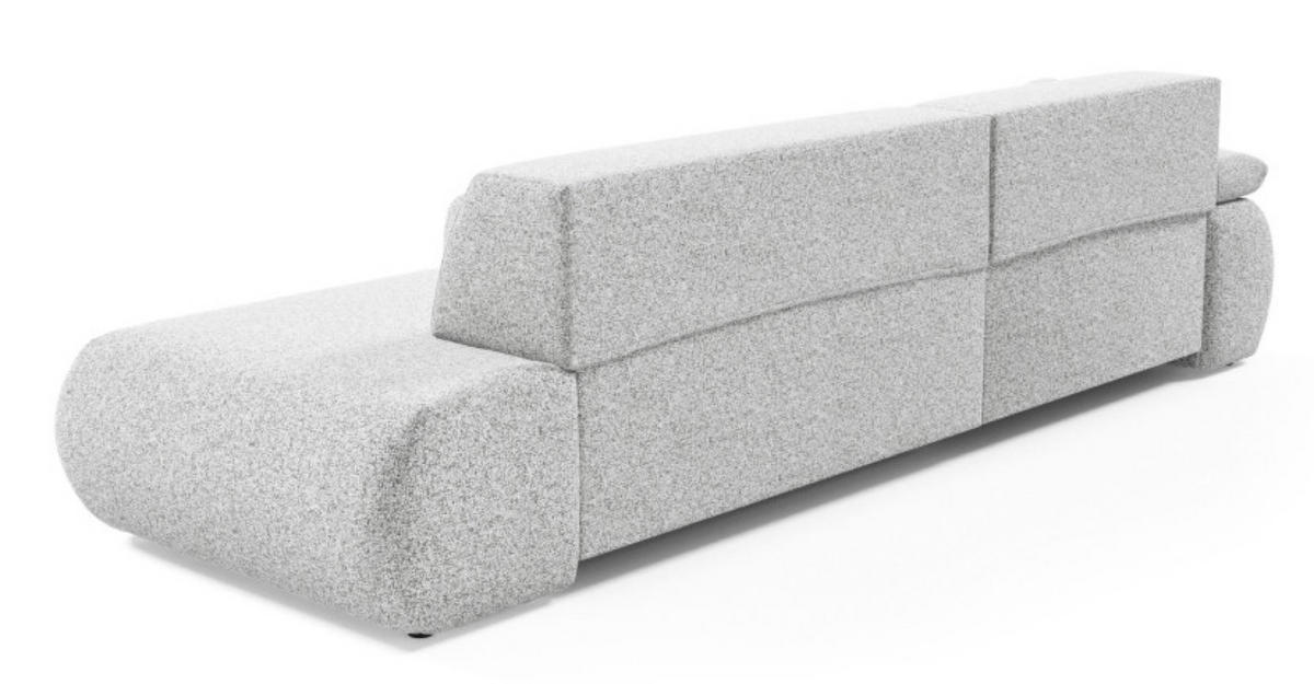 ECKSOFA Hellgrau PENTI Ausziehbar Mit Bettkasten Links - Hellgrau/Grau, Textil (286/173.5cm) - Sepro Meble
