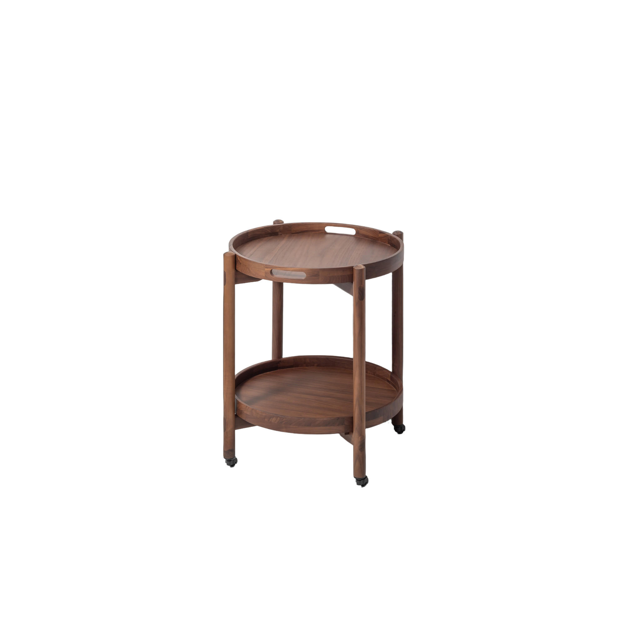 SERVIERWAGEN Hugo, Walnuss - Braun, Holz (51/65/51cm) - WOODEK