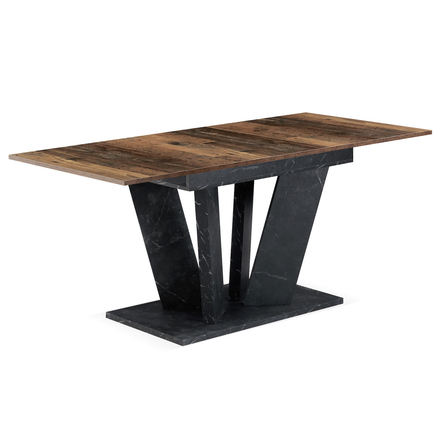 ESSTISCH WILLEM 120-160/80/76 cm - Anthrazit/Sonoma Eiche, Holzwerkstoff (80/120/76cm) - B&D Home