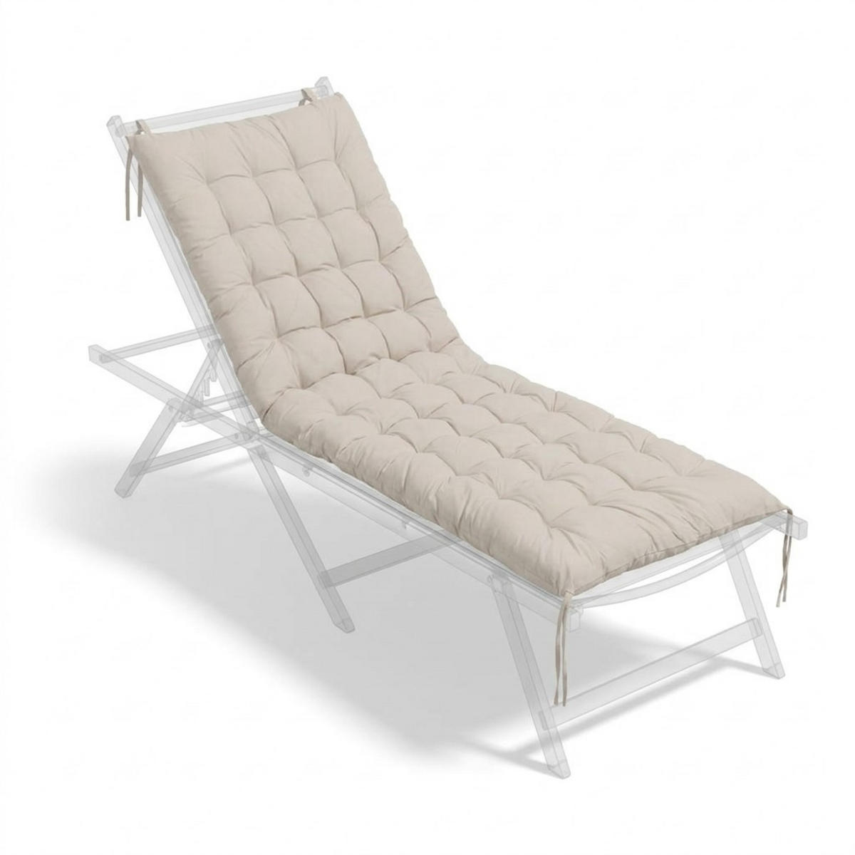 LAVIČKOVÝ sedák - béžová, textil/plast (70/8/180cm) - Relaxdays