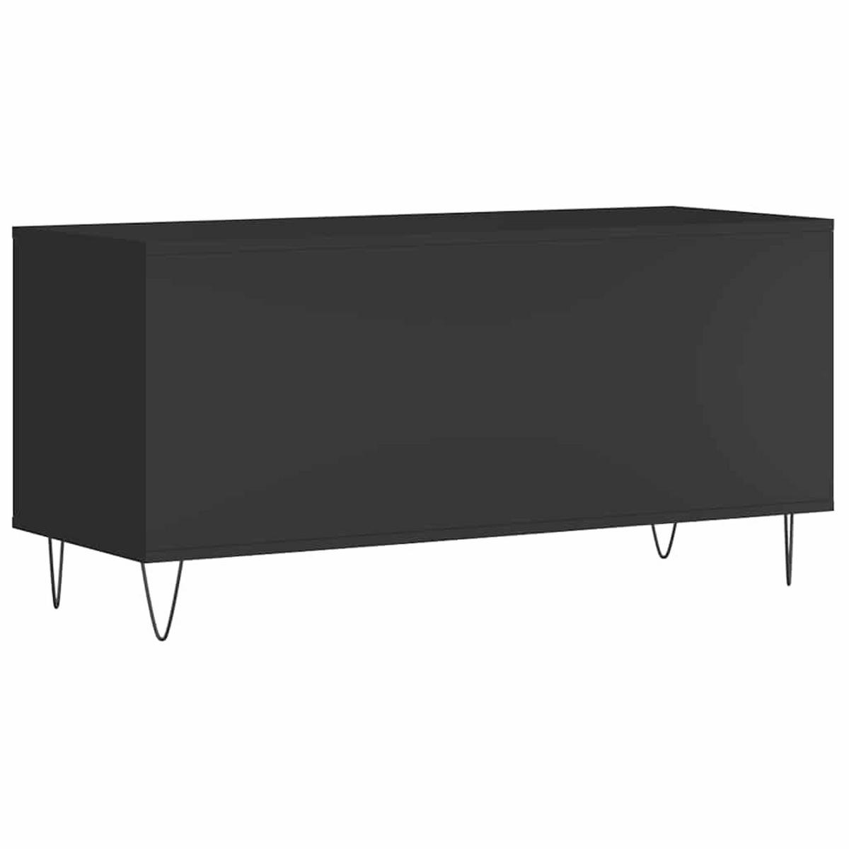PLATTENSCHRANK Schwarz 100/38/48 Cm Holzwerkstoff - Schwarz, Holzwerkstoff (38/48/100cm) - vidaXL