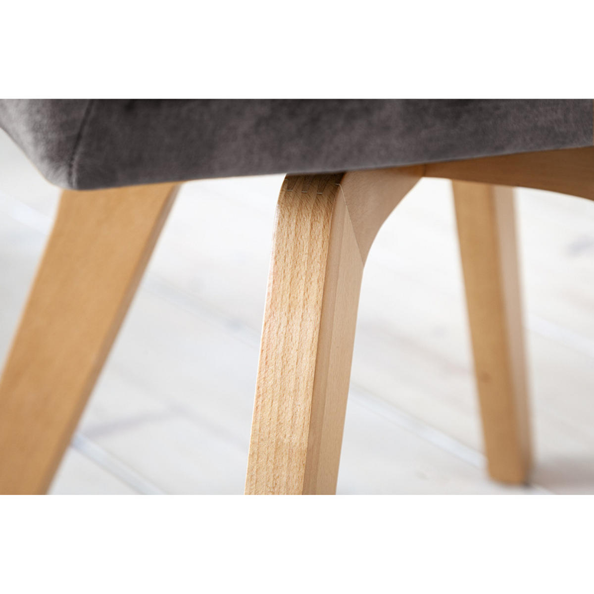 ARMLEHNSTUHL LIVORNO Samt Grau - Grau, Textil (62/84/62cm) - riess-ambiente