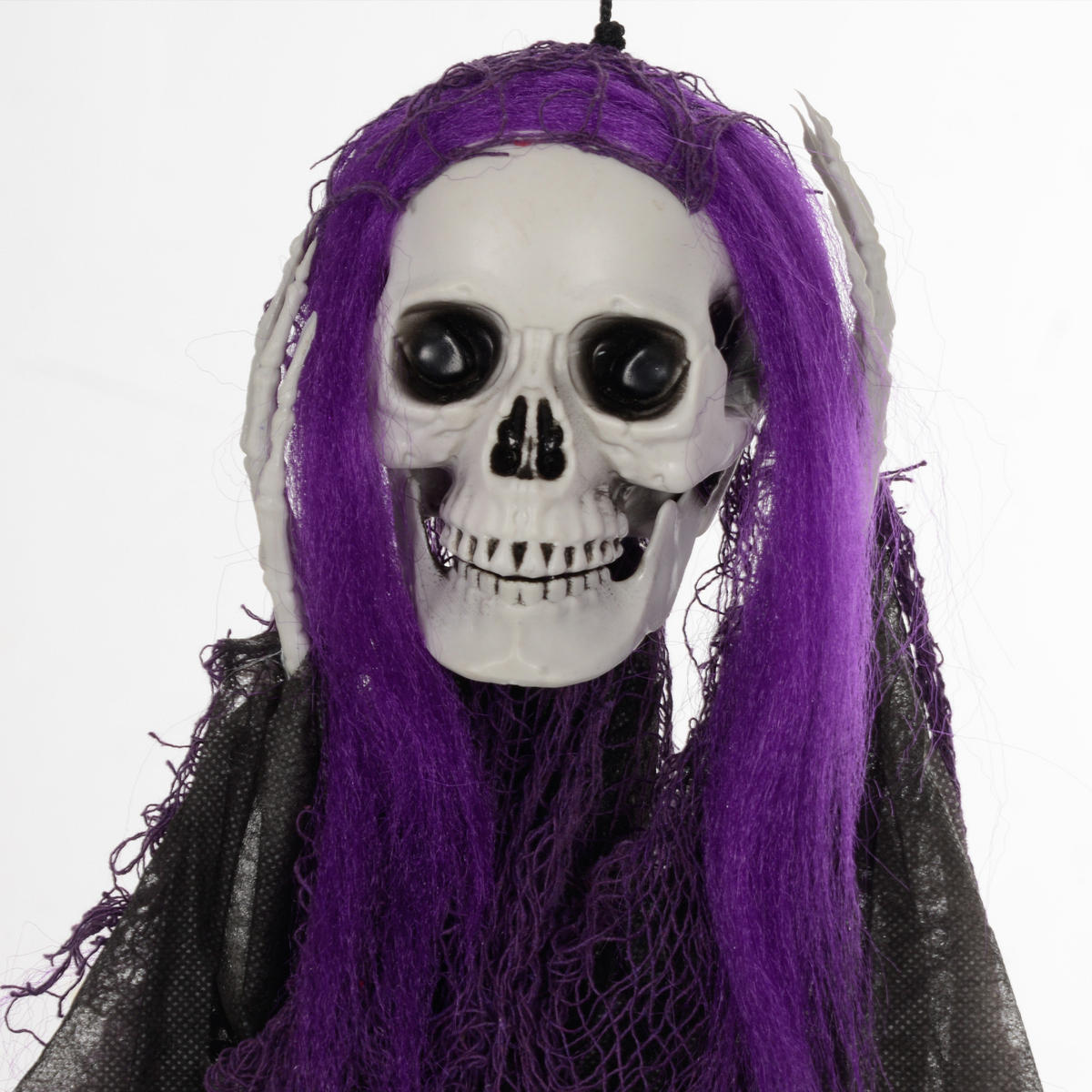 HALLOWEEN DECORATIONS 90/110/200cm Hängendes Skelett mit verstellbare Arme - Multicolor, Kunststoff/Metall (60/200/17cm) - HOMCOM