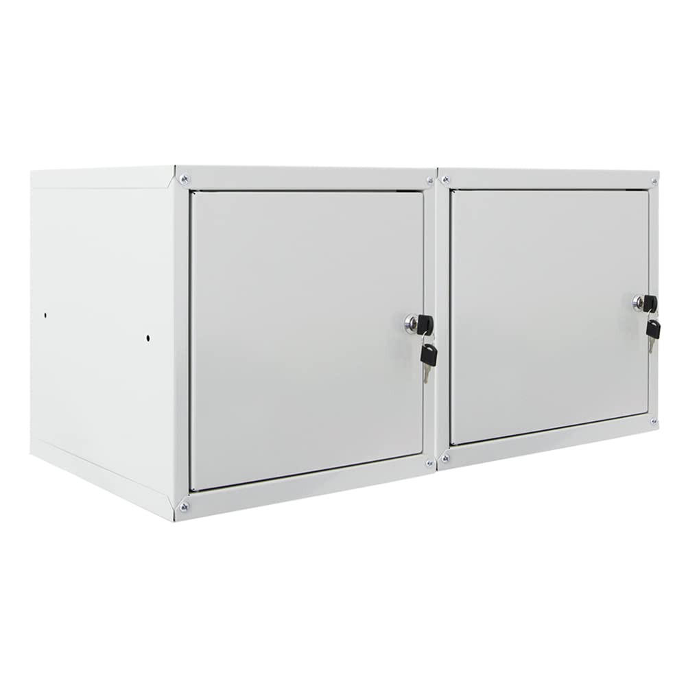 SCHLIESSFACHWÜRFEL Cubic 2er-Set 35x35x35 cm Grau - Grau, Metall (70/35/35cm) - PROREGAL