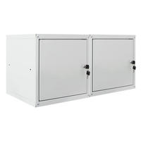 SCHLIESSFACHWÜRFEL Cubic 2er-Set 35x35x35 cm Grau - Grau, Metall (70/35/35cm) - PROREGAL