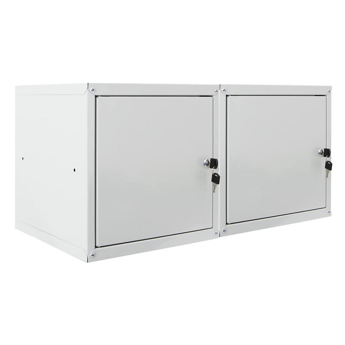 SCHLIESSFACHWÜRFEL Cubic 2er-Set 35x35x35 cm Grau - Grau, Metall (70/35/35cm) - PROREGAL