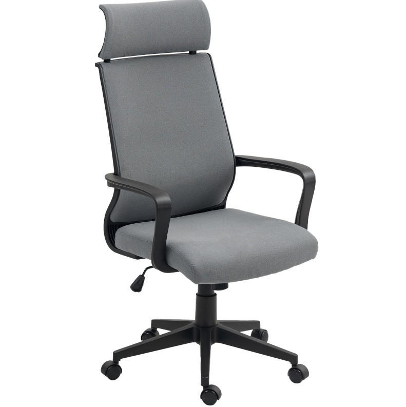 DREHSTUHL 60,5/69/109-117 cm, ergonomisch gepolstert, dunkelgrau - Dunkelgrau, Kunststoff (60.5/117/69cm) - Redom