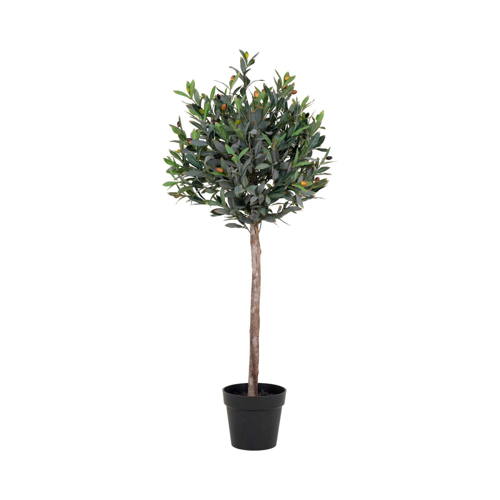 OLIVENBAUM PE-Kunststoff, Polyester, Draht, Zement Grün - Grün, Kunststoff (120cm) - tinkaro