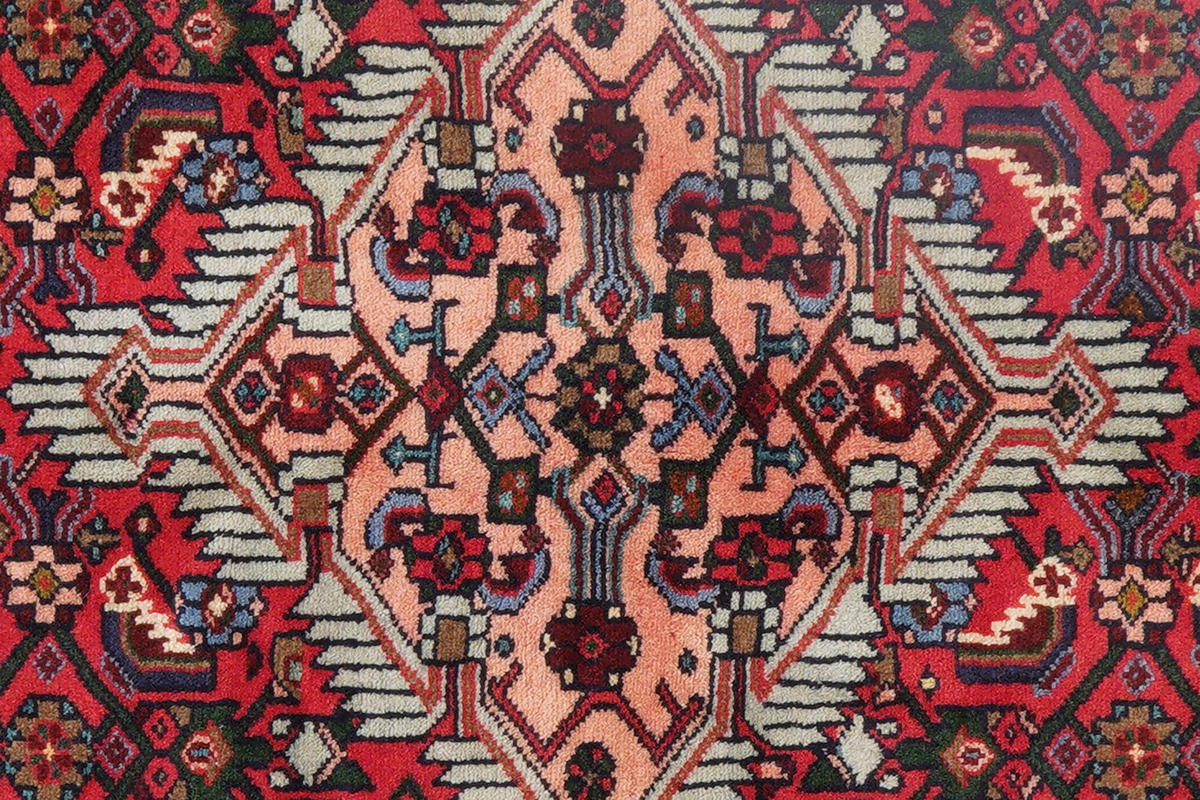 ORIENTTEPPICH handgeknüpft Assadabad Rot 202/128 cm Schurwolle - Rot, Textil (128/202cm) - Looma