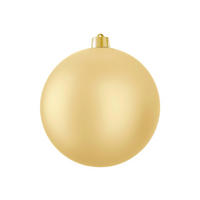 LAALU CHRISTBAUMKUGEL rund gold matt 20 cm - Champagner/Goldfarben, Kunststoff (27/27/27cm) - LAALU