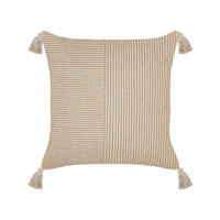 DEKOKISSEN Beige 45/45 cm Aralia - Beige, Naturmaterialen/Textil (45/45cm) - Beliani