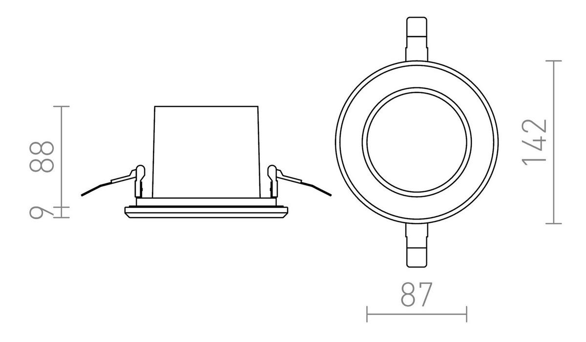 AUSSENLEUCHTE NAVY Weiß 15 W IP65 - Weiß, Metall (145/145/14cm) - Rendl