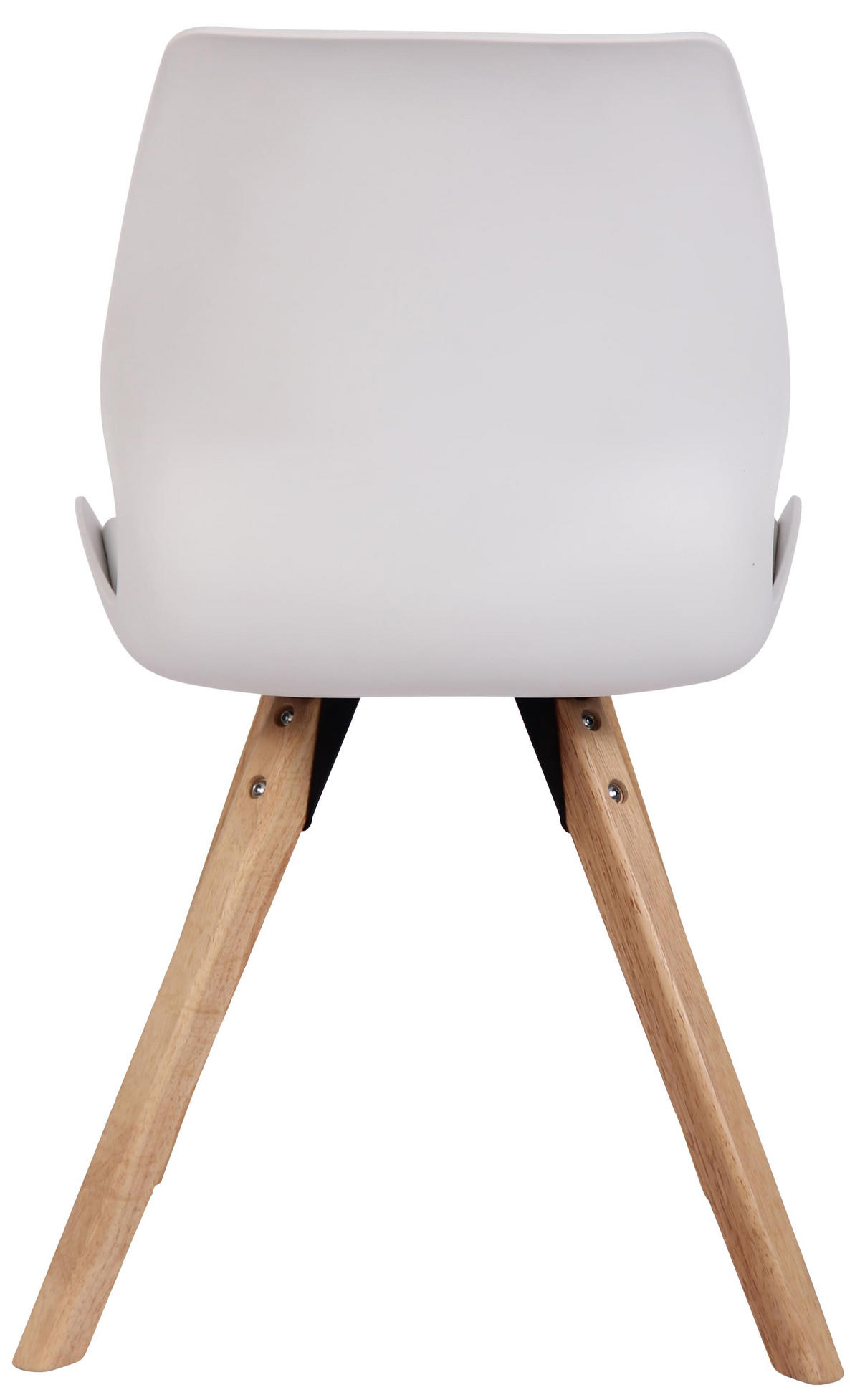 STUHL Kunststoff weiß - Eukalyptusholzfarben/Weiß, Holz/Kunststoff (49/87.5/58cm) - CLP