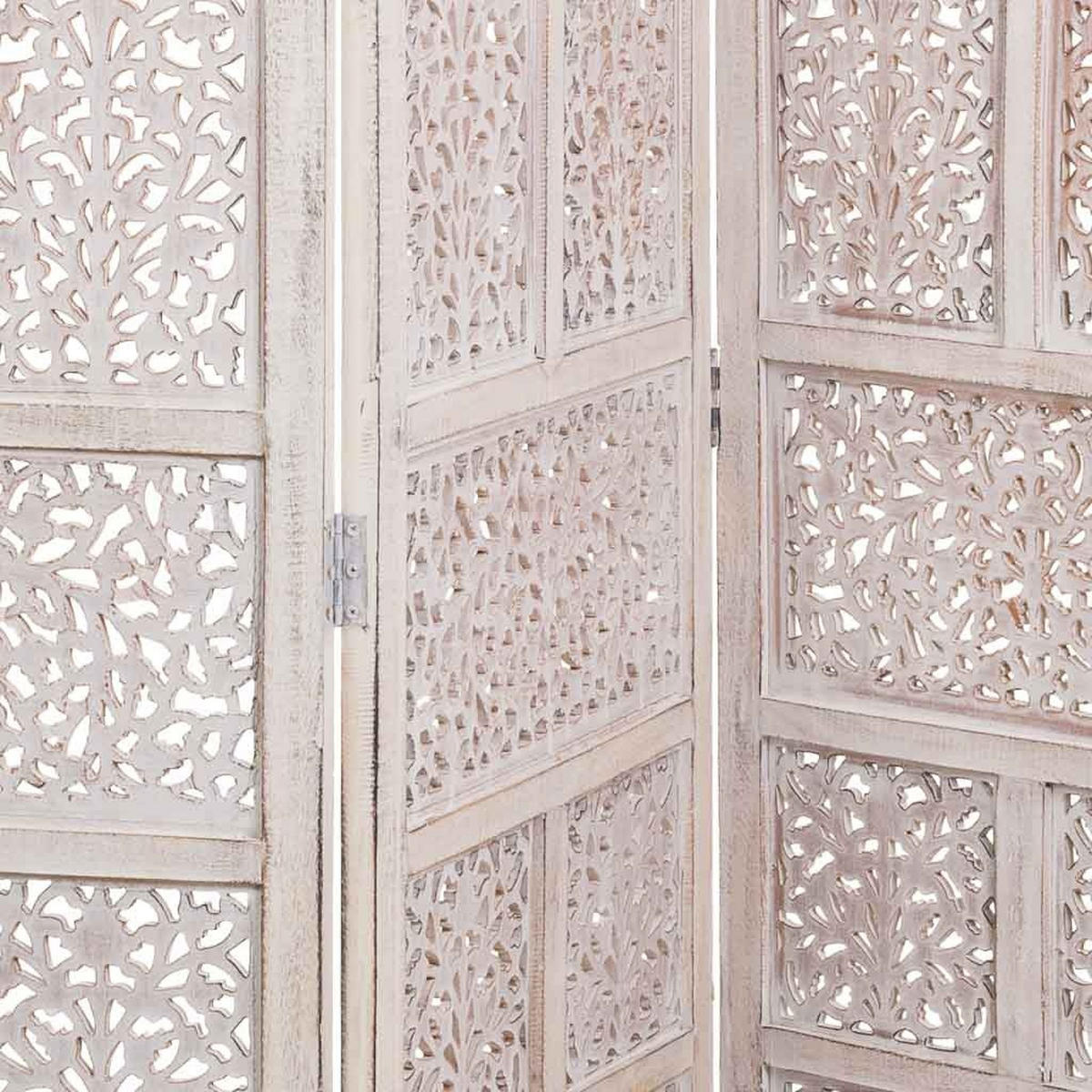 PARAVENT aus Holz, weiß, 2x180cm - Weiß, Holz (200/180/2.5cm) - Wanderlust