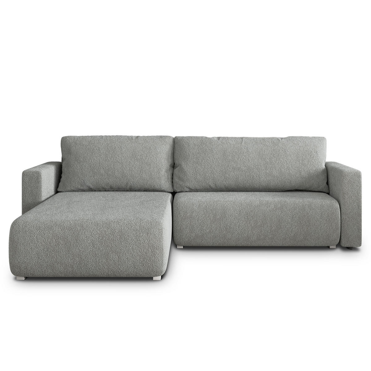 ROHOVÁ SEDAČKA TURIN světle šedá - šedá/světle šedá, dřevo/textil (265/183cm) - MASSENO