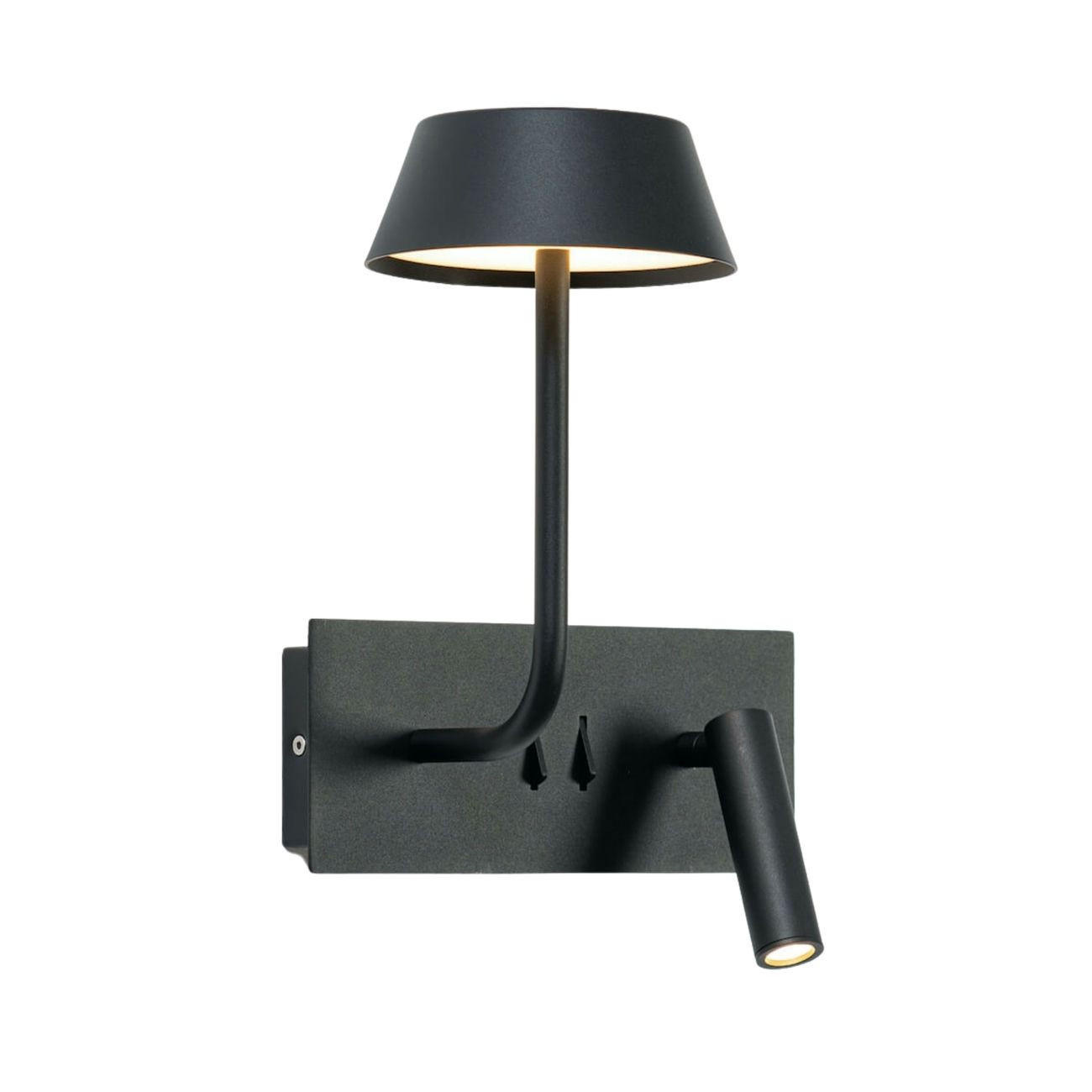 WANDLEUCHTE Fabro, Schwarz, 26.5cm - Schwarz, Metall (17/26.5/22cm) - KOSILUM