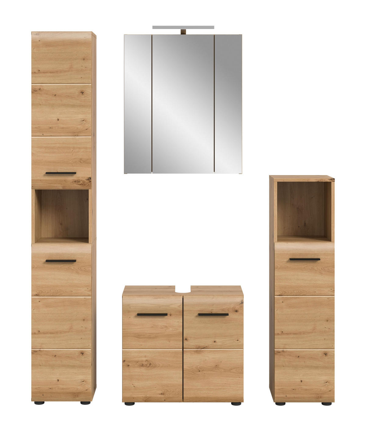 BAD-SET ICE 5-tlg. B/H/T: ca. 150/185/30 cm) in Artisan Oak Nachbildung/Artisan Oak Nachbildung - Eiche Artisan, Holz (150/185/30cm)