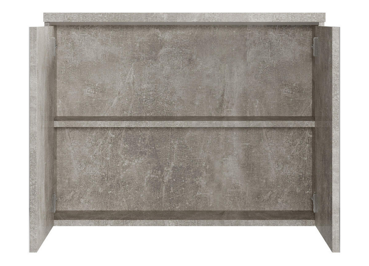 SPIEGELSCHRANK Paso Beton Grau - 80 x 20 x 60 cm - Grau, Holz (80/60/20cm) - Badplaats