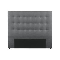 POLSTER-BETTKOPFTEIL - 160 cm - Stoff - Grau - FRANCESCO - Grau, Textil (164.5/125/9.5cm) - Vente-Unique