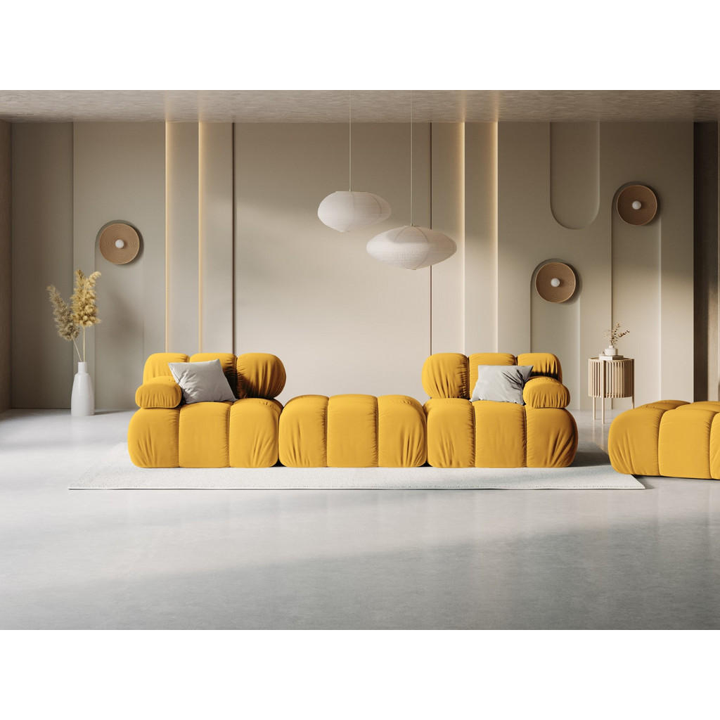 Thumbnail - Micadoni Modulares-Sofa, Gelb, Textil, 3-Sitzer, 188x63x188 cm, Hergestellt in Europa, Oeko-Tex®, Wohnzimmer, Sofas & Co...
