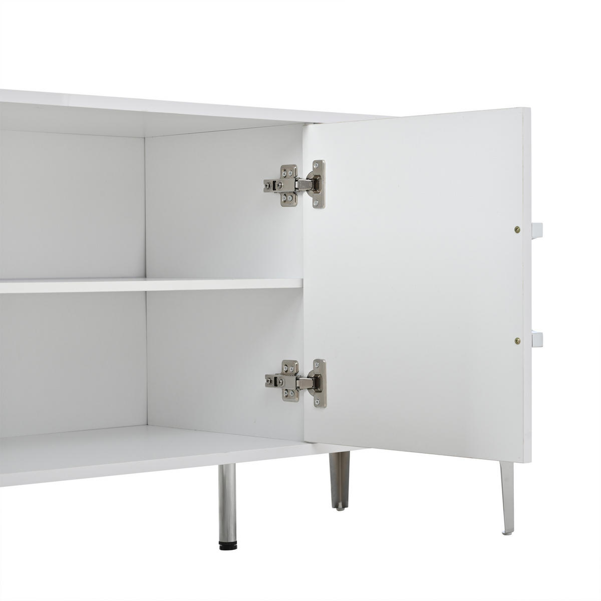 SIDEBOARD DE-37821 mit 4 Schubladen und 2 Türen Weiß - Weiß, Holzwerkstoff (150/59.5/38cm) - ComfortXL