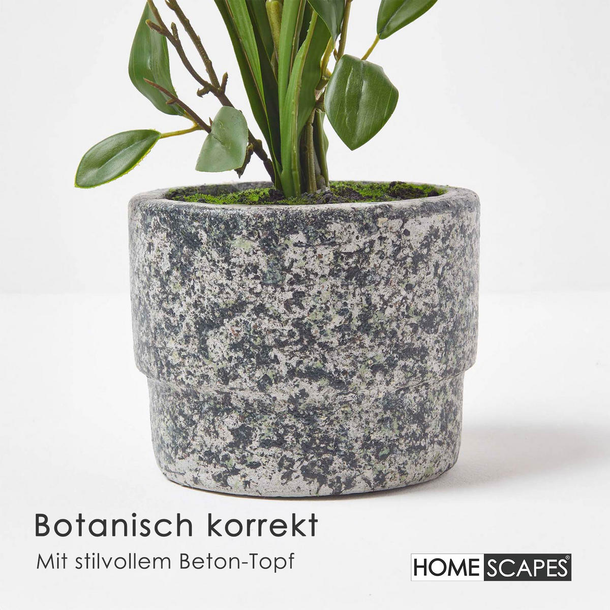 KUNSTBLUME Orchidee rosa im Deko-Topf, 58 cm - Rosa, Kunststoff (58cm) - Homescapes