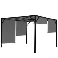 PERGOLA Baia 212x300x300cm Grau - Grau, Metall (300/212/300cm) - BERLINLODGE