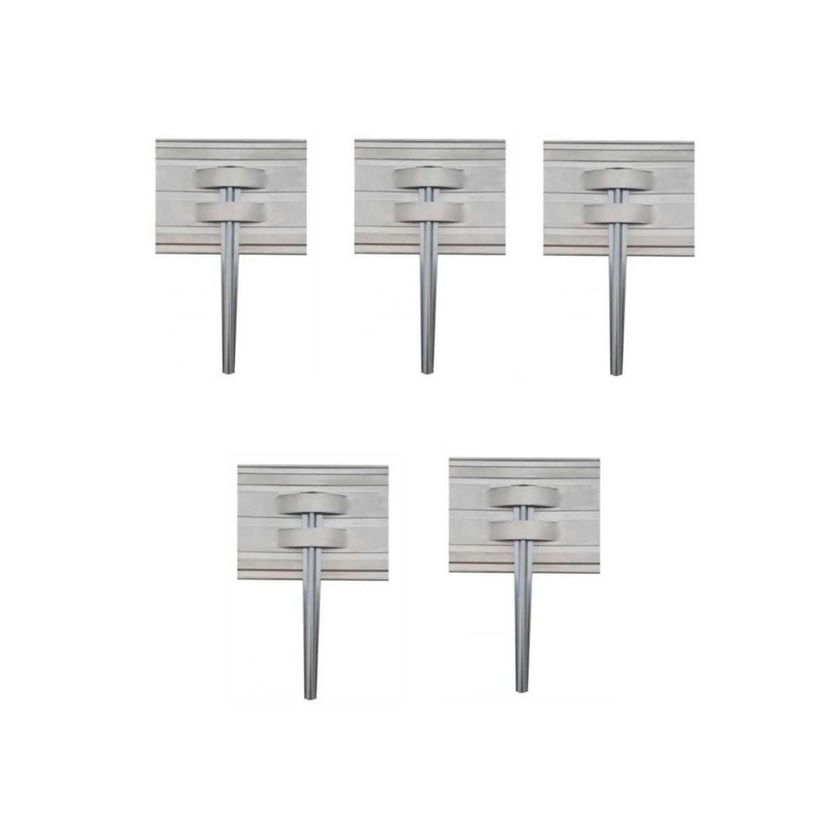 RASENKANTE Erdanker Set, Aluminium, 5er Pack, 14 cm Höhe - Alufarben, Metall (1/1/1cm) - Green-Split