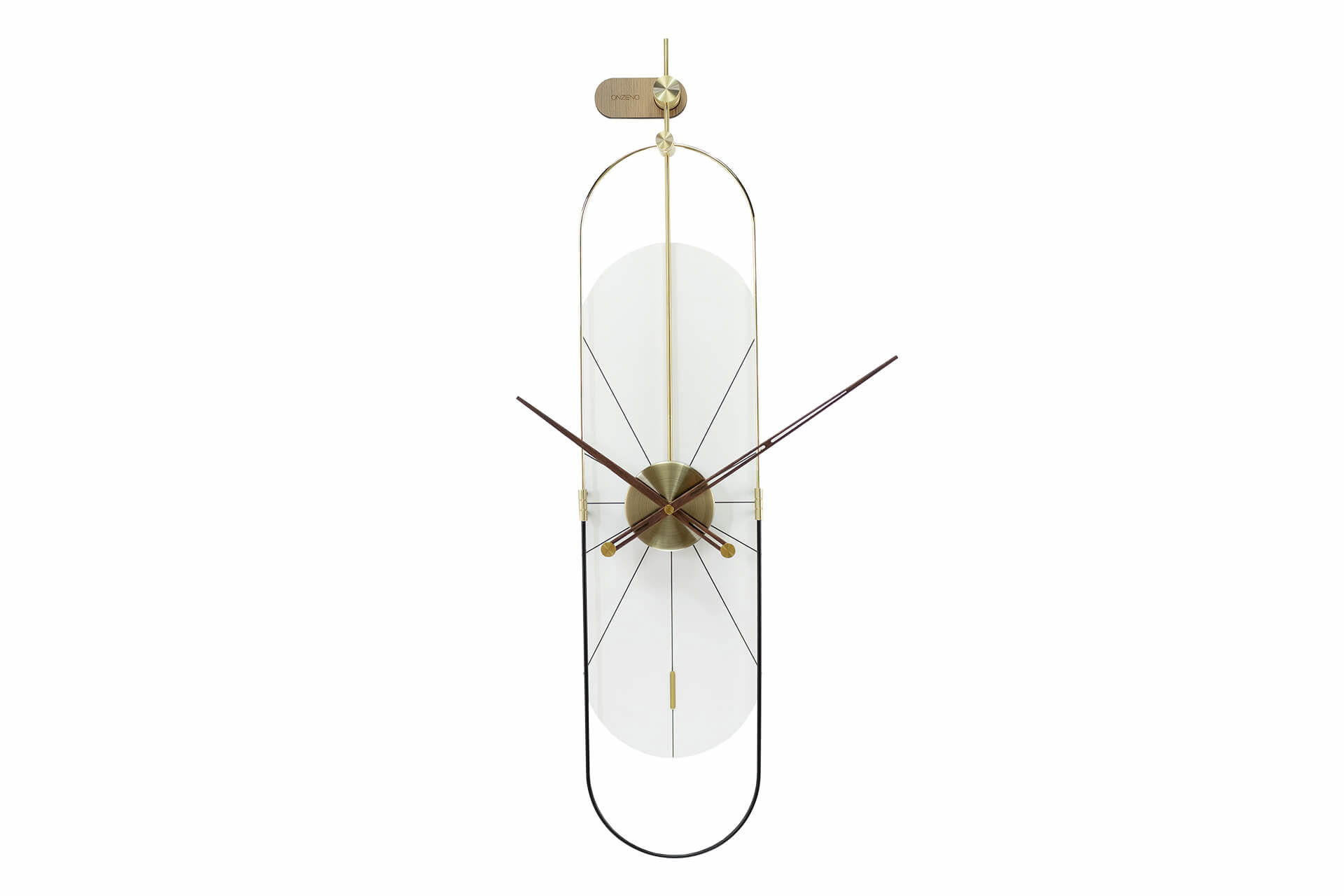 WANDUHR Design Weiß 20/90 cm - Weiß, Holzwerkstoff/Metall (2.71/90/2cm) - ONZENO