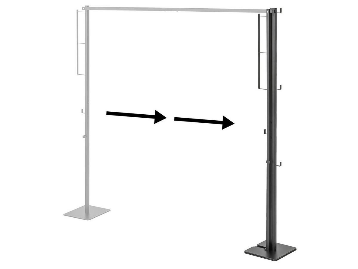 TROCKEN-KLEIDER-STÄNDER Tower schwarz 175/160/25 cm - Schwarz, Metall (175/160/25cm) - Yamazaki