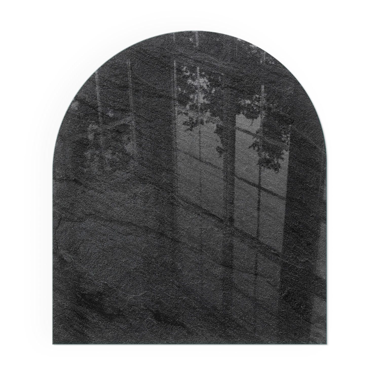 GLASPLATTE für Kamin 80x70 cm - Schwarz, Glas (80/70/0.4cm) - TULUP