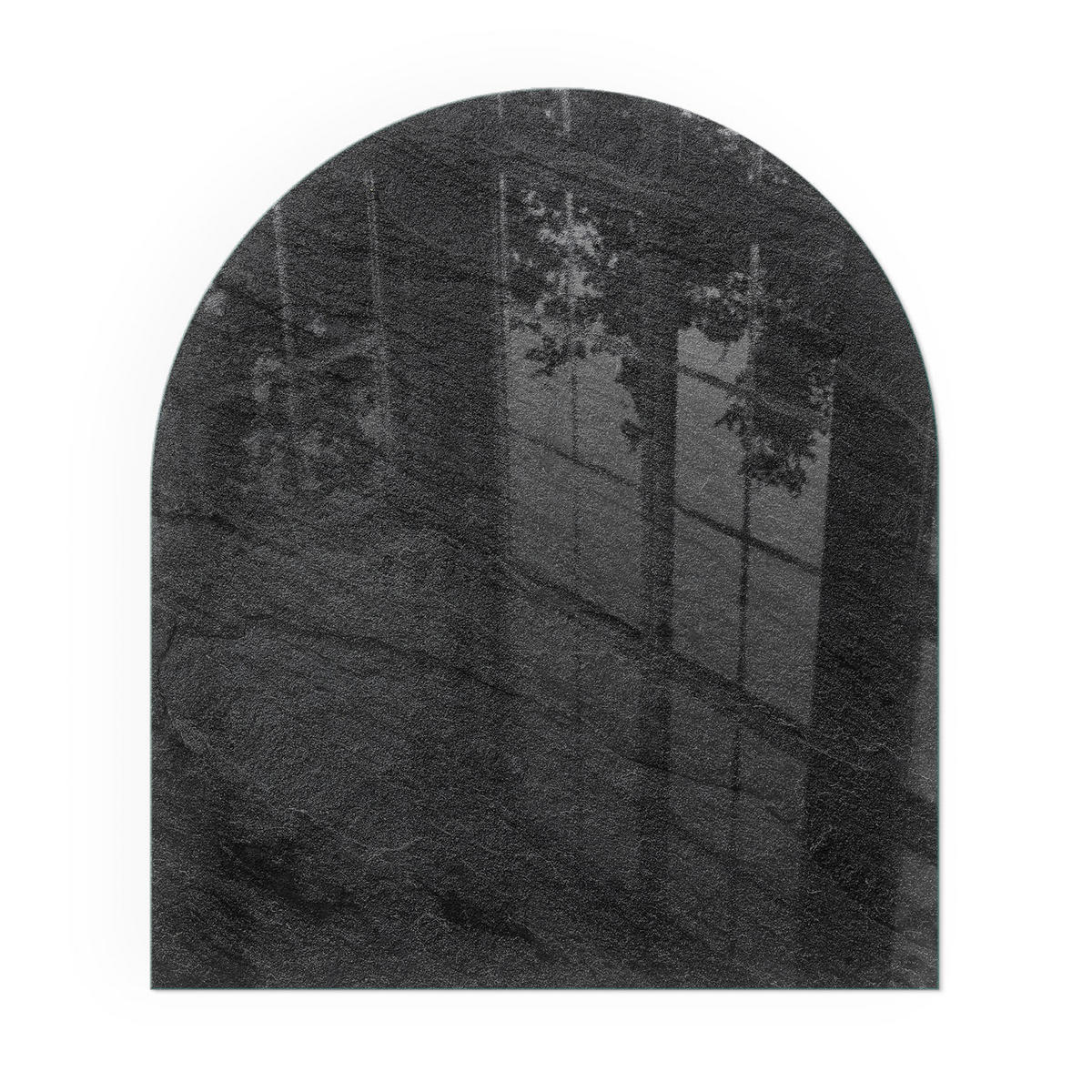 GLASPLATTE für Kamin 80x70 cm - Schwarz, Glas (80/70/0.4cm) - TULUP