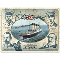 BLECHSCHILD 30/40 cm Titanic Mannschaft - Multicolor, Metall (40/30/0.2cm) - Nostalgic-Art