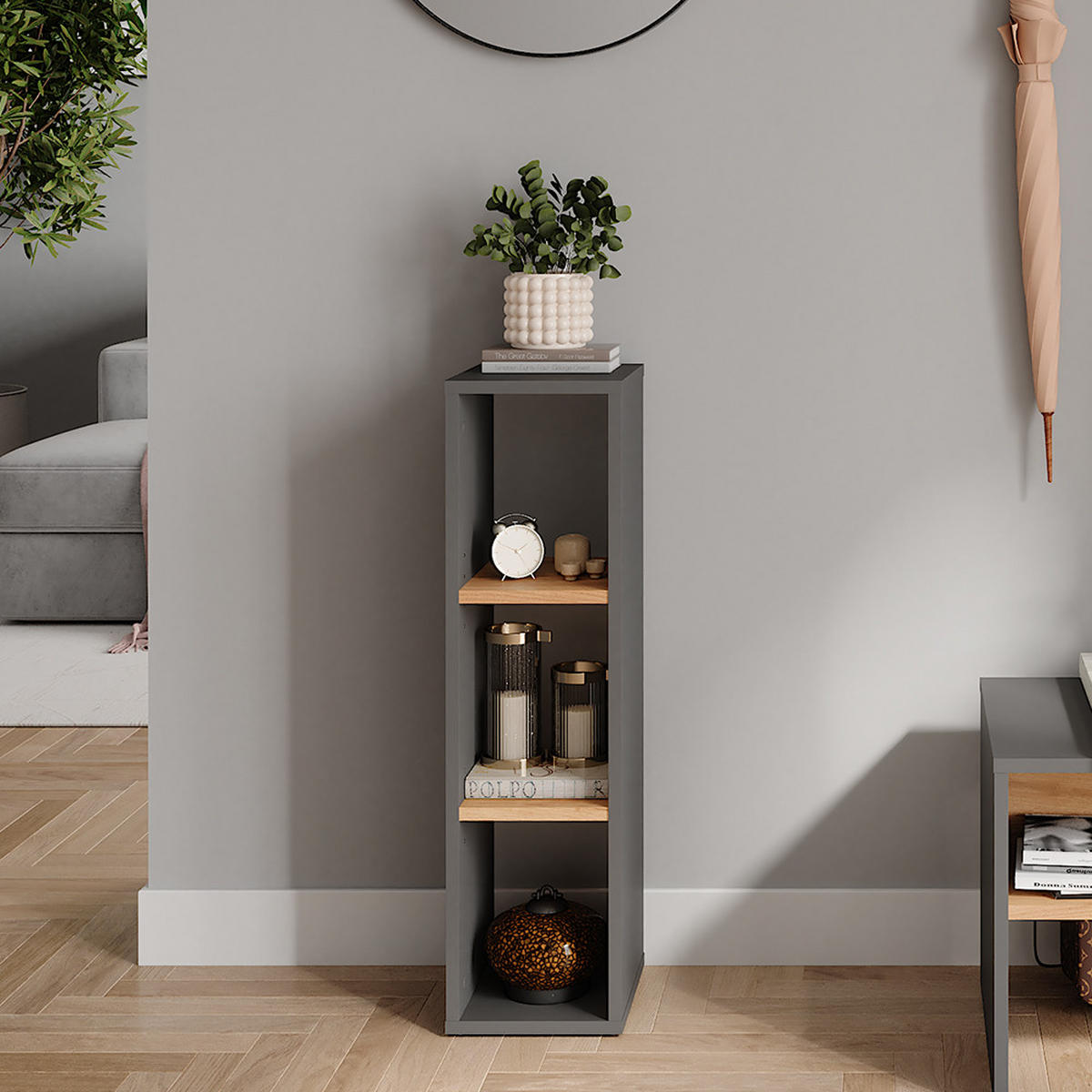 BOTNÍK Orlando Antracit/zlatý dub - antracitová, kompozitní dřevo (21.6/80.1/24cm) - Vicco