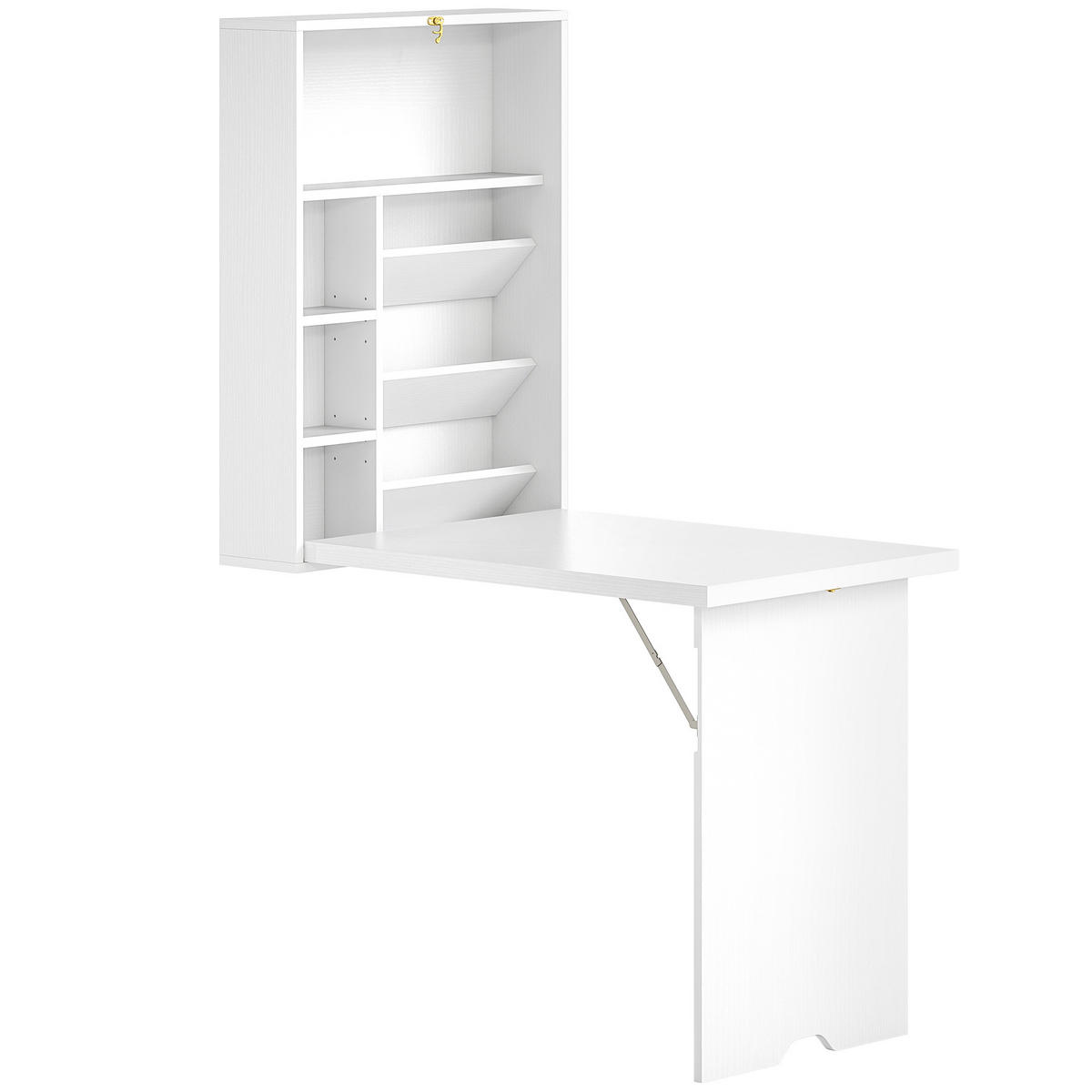 SCHREIBTISCHREGAL DE-14891 Weiß - Weiß, Holzwerkstoff (93.8/60/147cm) - ComfortXL