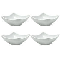 DIPSCHALEN 4er-Set Melamin Set Weiß 754 - Weiß, Naturmaterialen (7.7/7.7/3cm) - DanDiBo